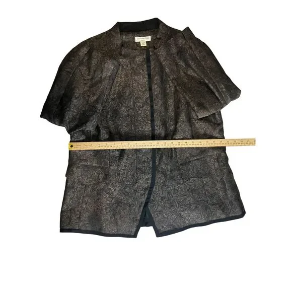 Coldwater Creek Metallic Paisley Jacket Shaped W18 - Picture 4 of 6